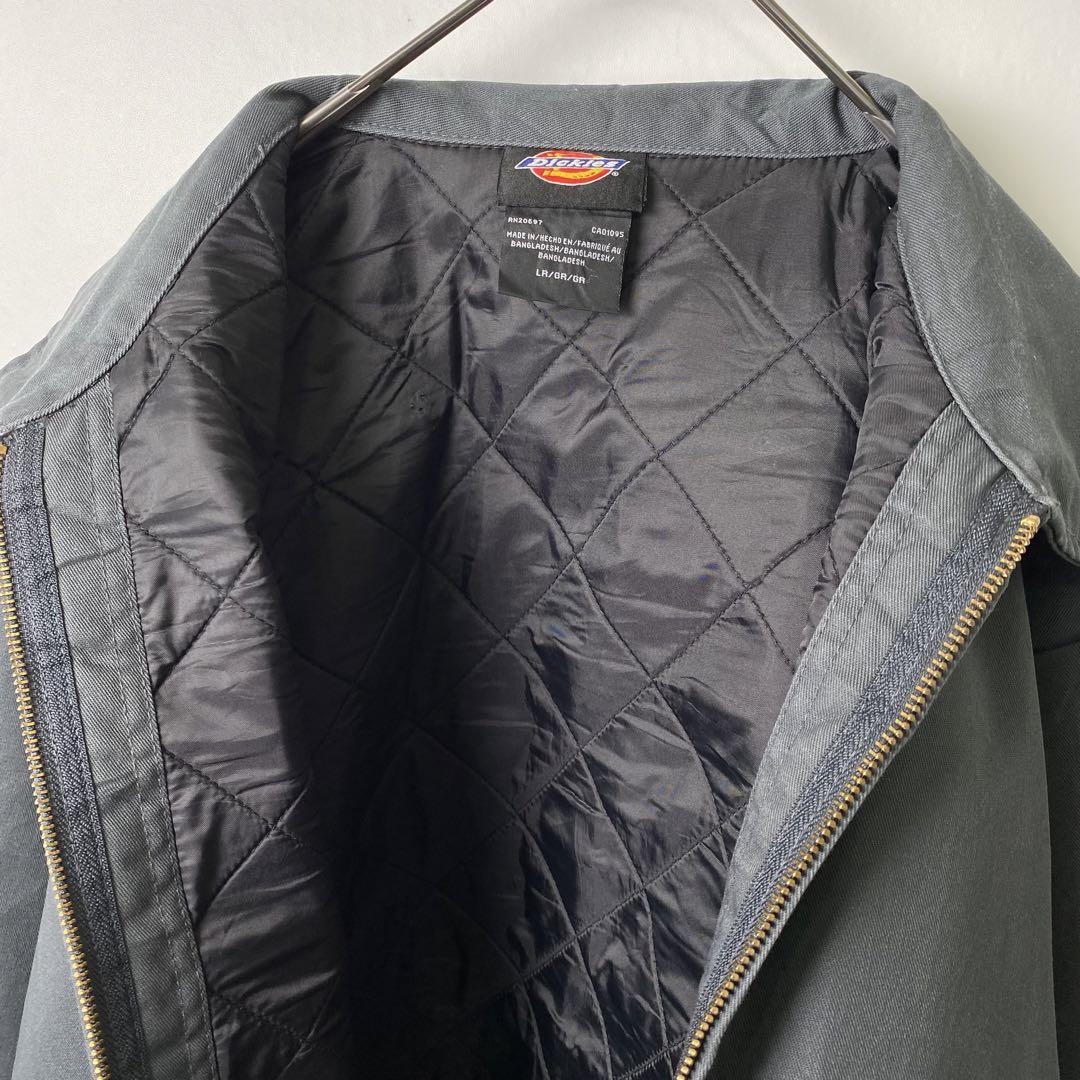 Dickies ワンポイントロゴ 中綿 ワークジャケット グレー L S710 