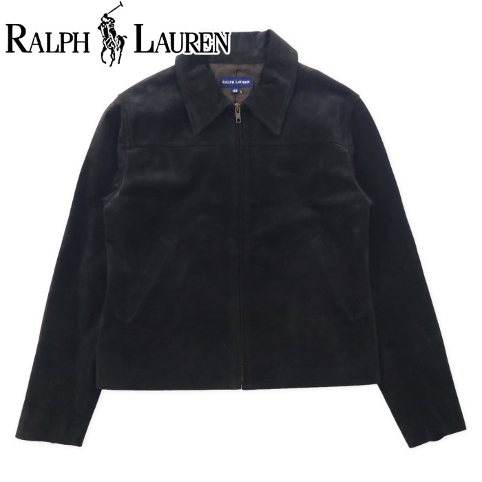 RALPH LAUREN レザー トラッカージャケット ライダース 160 ブラック