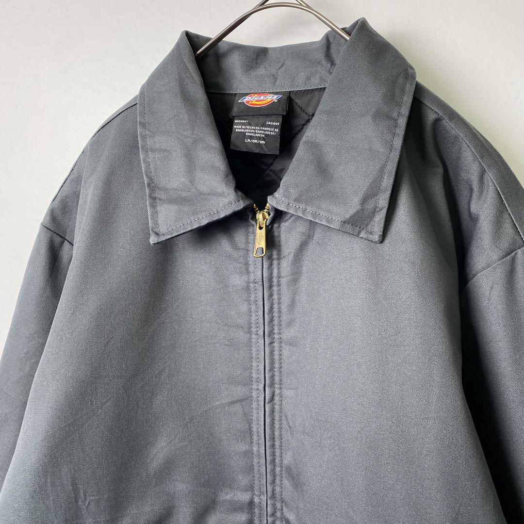 Dickies ワンポイントロゴ 中綿 ワークジャケット グレー L S710 