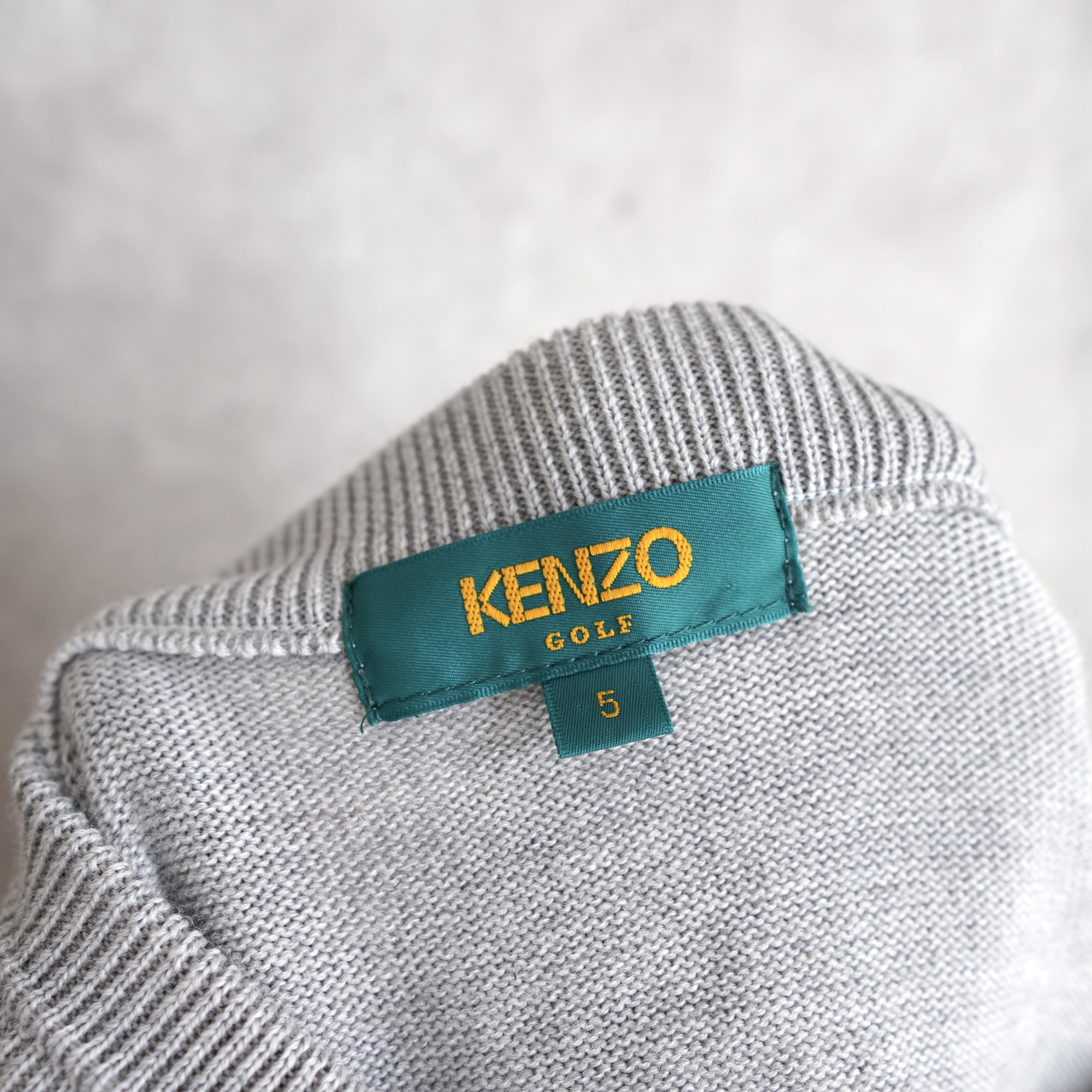 KENZO ケンゾー ニット セーター 90's 切り替えデザイン ロゴ刺繡 日本 ...
