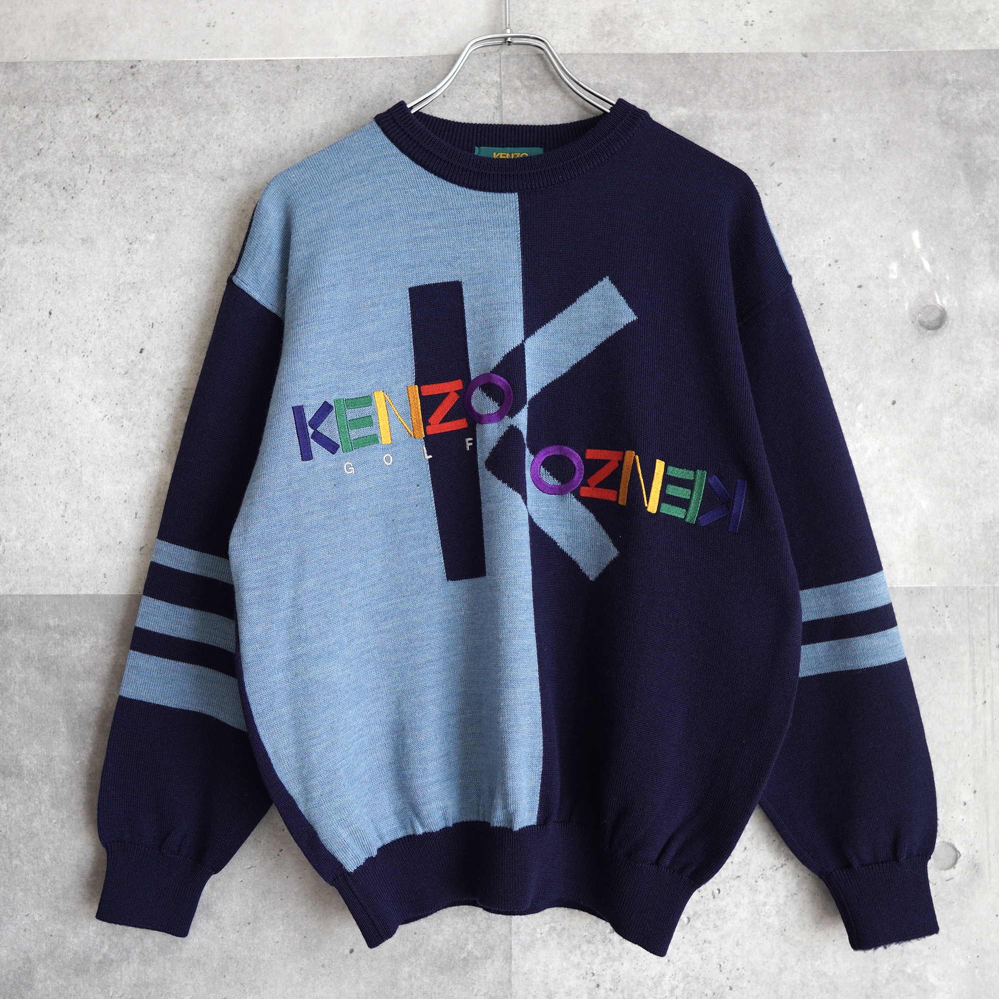 KENZO ケンゾー ニット セーター ロゴデザイン 日本製 Mサイズ