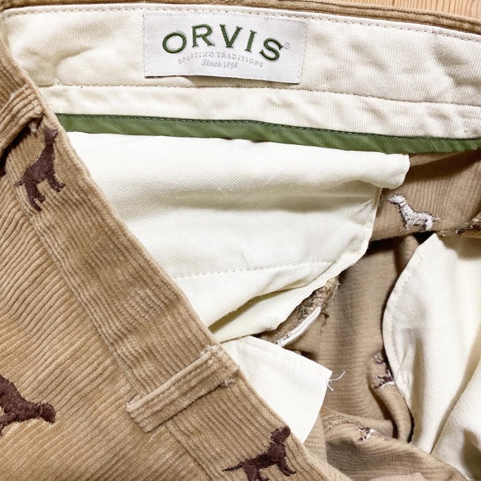 USA製 90s ORVIS アニマル コーデュロイ パンツ 古着 ヴィンテージ