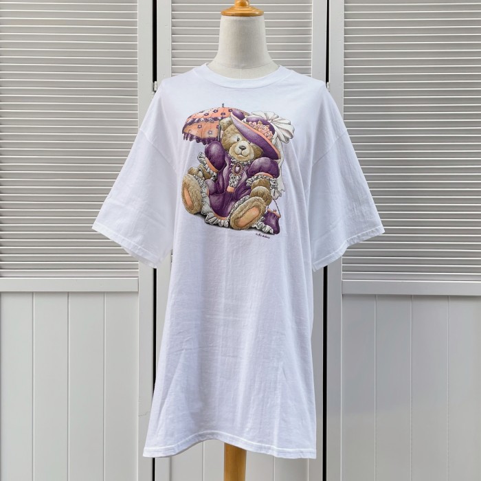 dressy bear foam print T-shirt | Vintage.City Vintage Shops, Vintage Fashion Trends