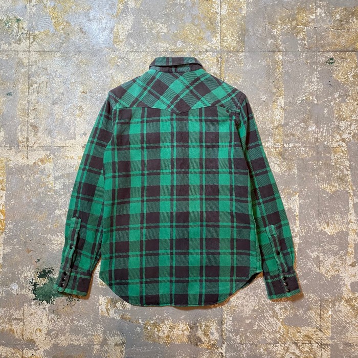 90s  ラルフローレン ヘビーネルシャツ S グリーン ウエスタンシャツ型 | Vintage.City 古着屋、古着コーデ情報を発信