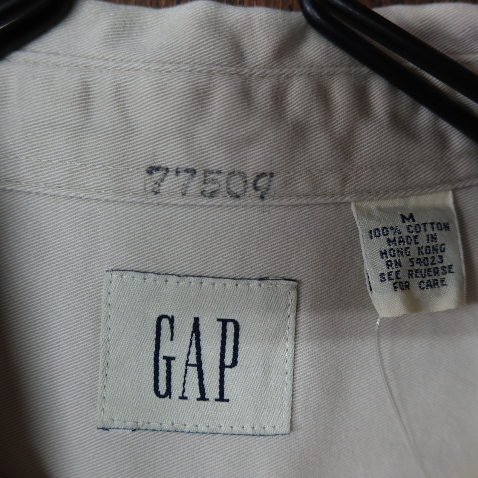 90s～ Vintage US古着☆GAP ギャップ 長袖 ワークシャツ 白タグ 希少