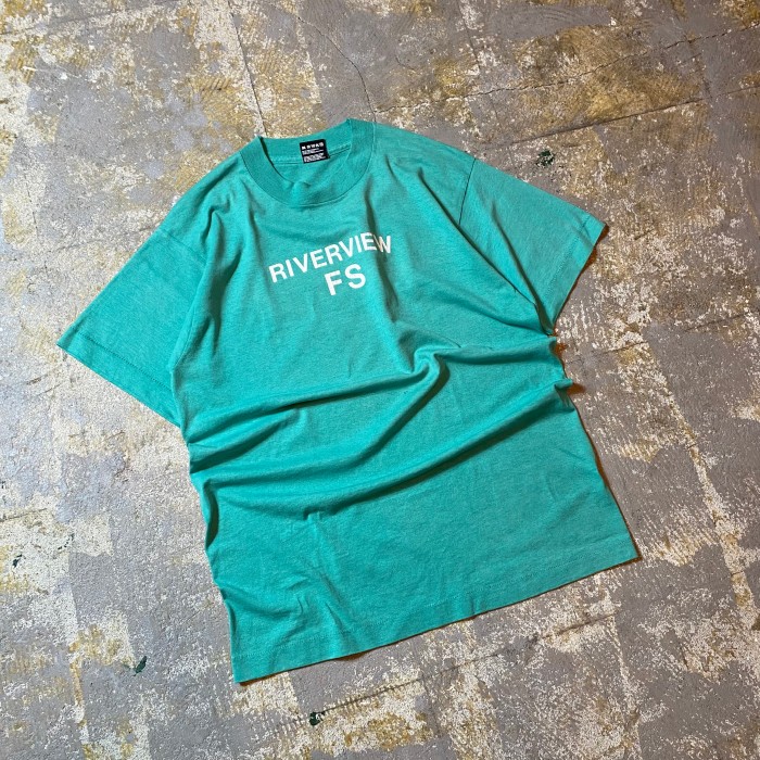 90s フルーツオブザルーム tシャツ USA製 M ターコイズ バックプリント | Vintage.City 古着屋、古着コーデ情報を発信