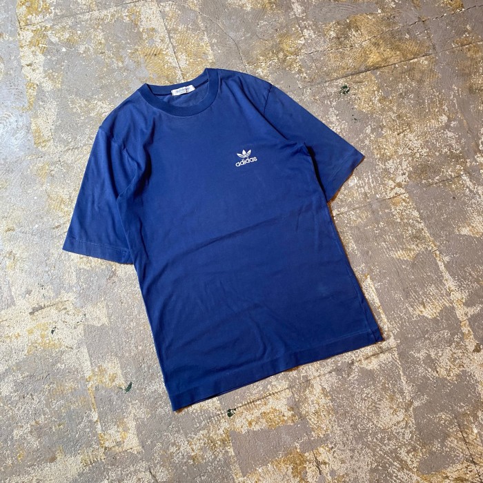 80s アディダス tシャツ デサント製 M ネイビー トレフォイル | Vintage.City 古着屋、古着コーデ情報を発信