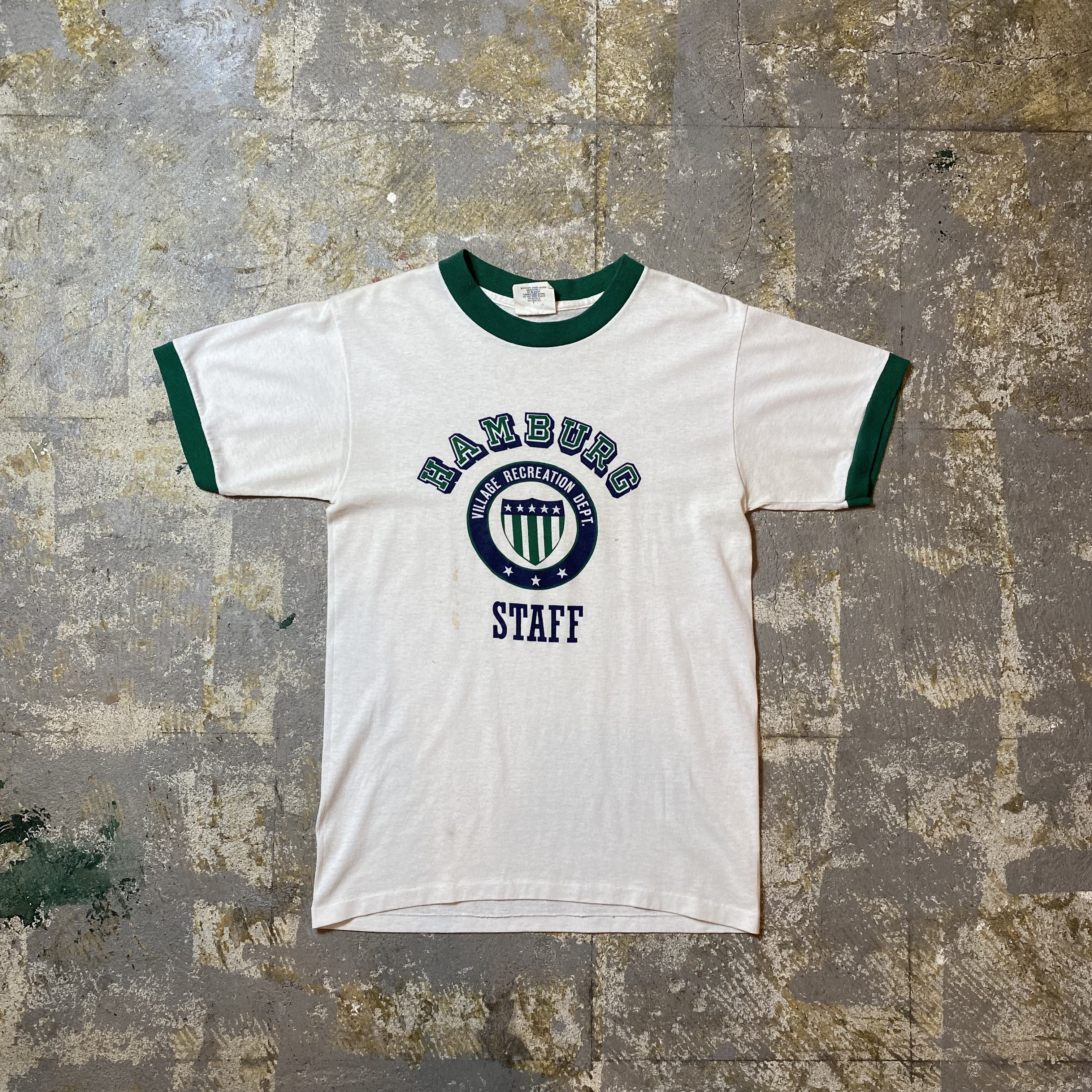 80s capital athletic リンガーtシャツ USA製 グリーン