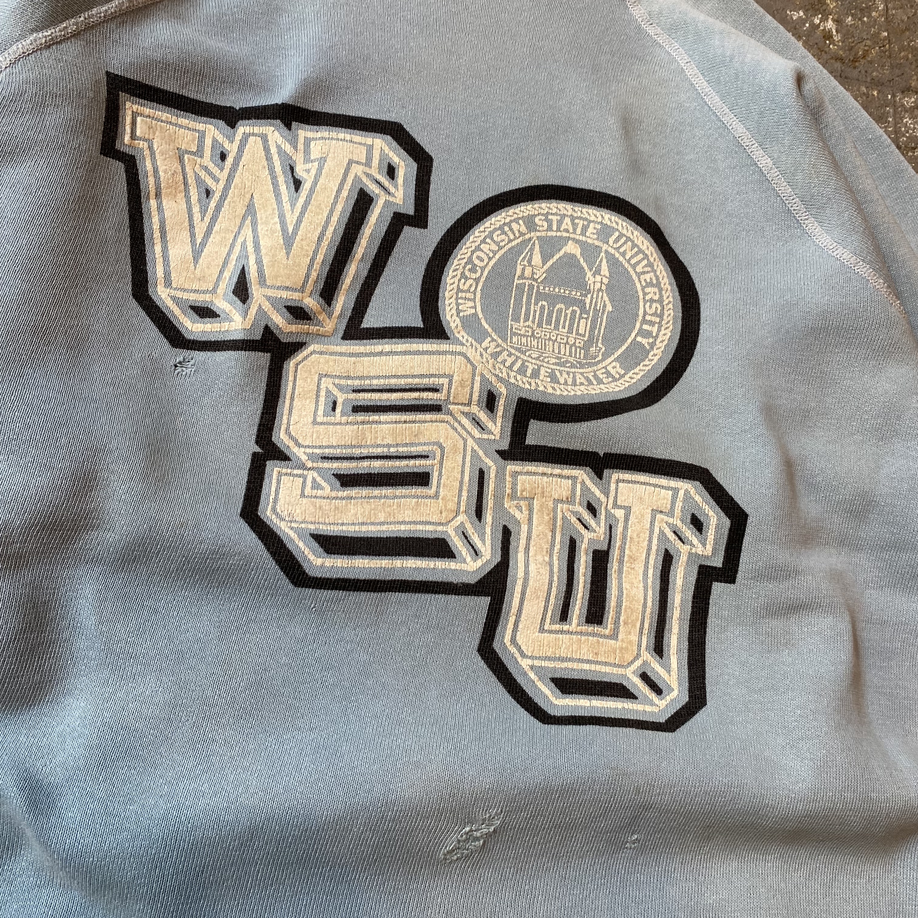 60s ヴィンテージスウェット カレッジロゴ WSU ライトブルー | Vintage ...