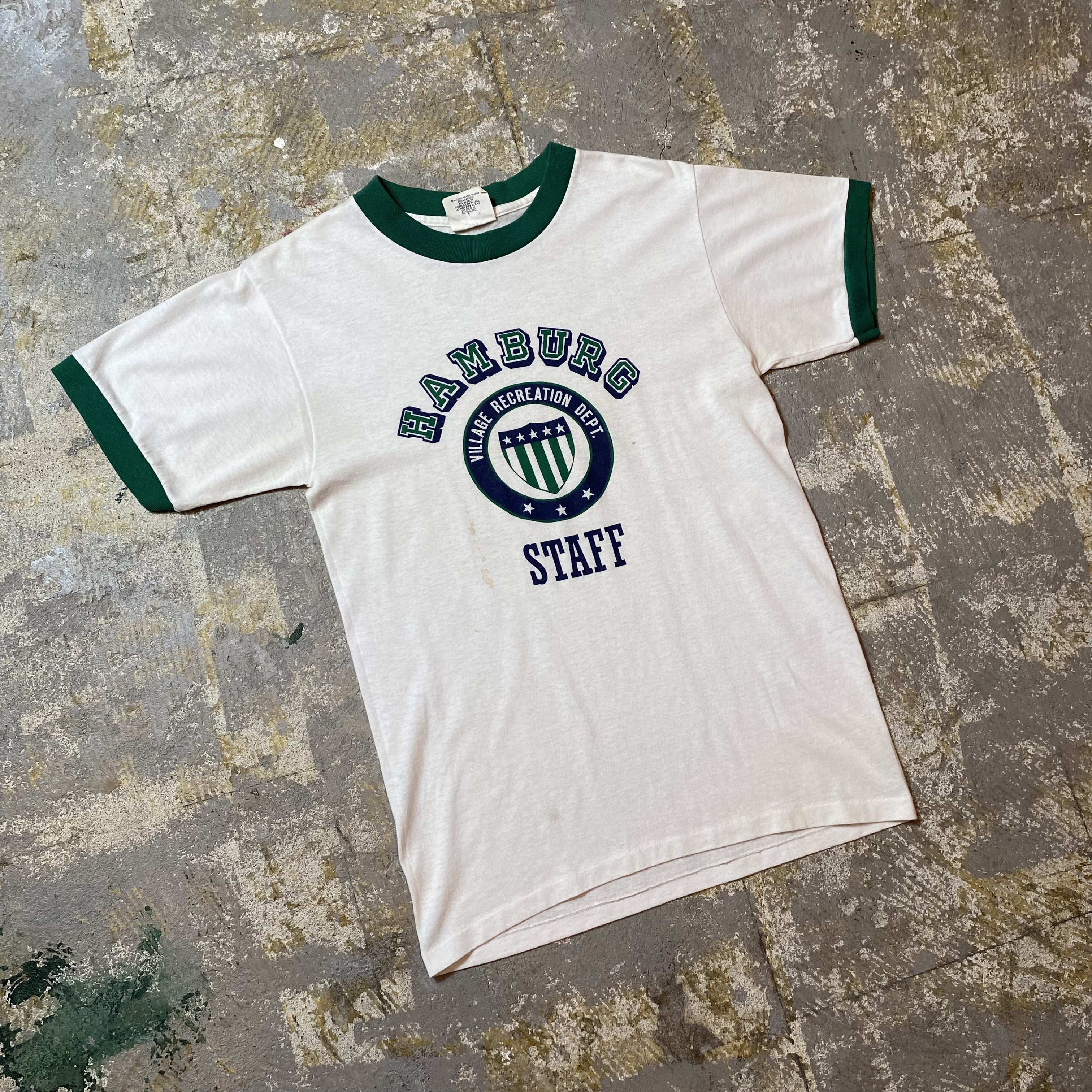 80s capital athletic リンガーtシャツ USA製 グリーン