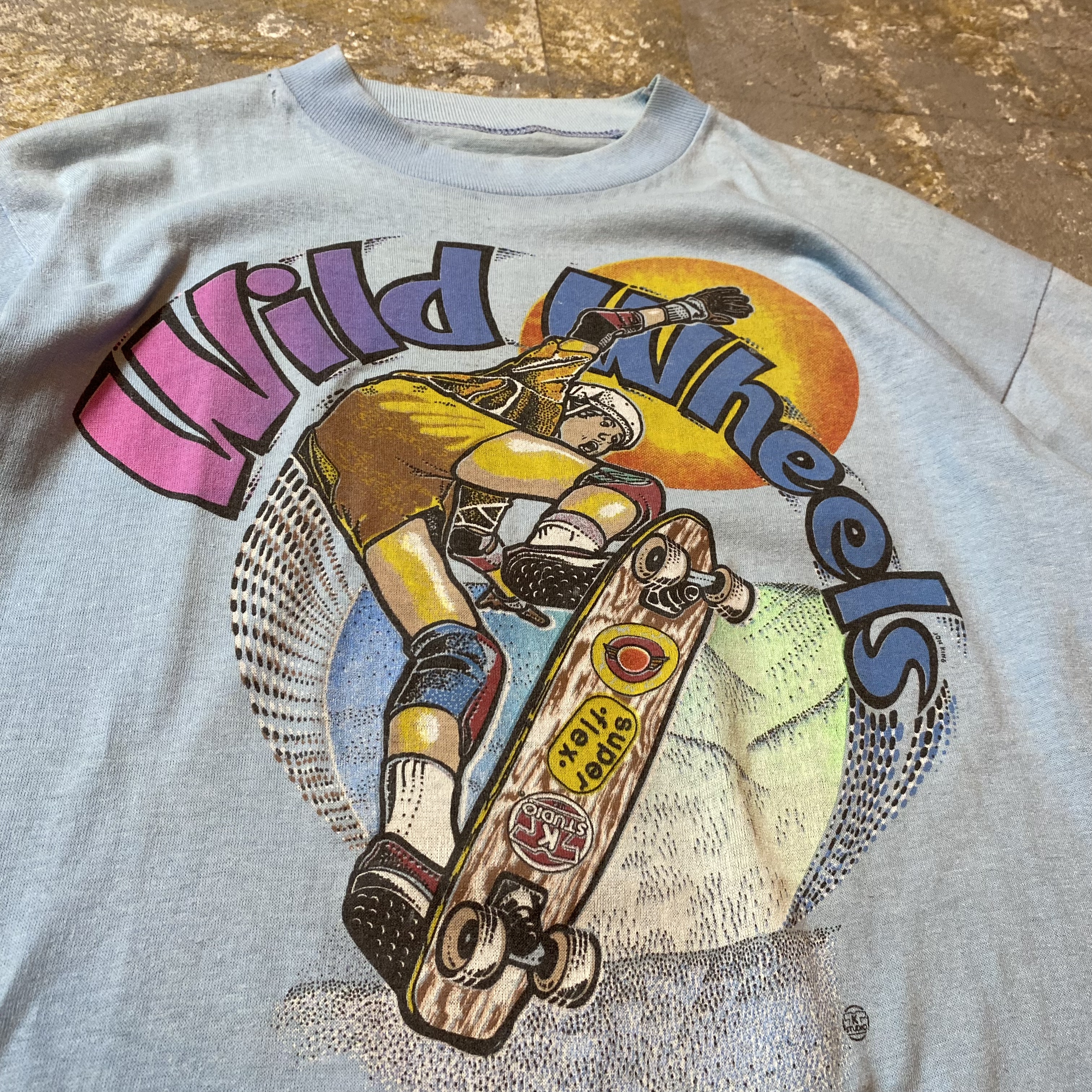 70s80s ヴィンテージtシャツ スケーター wildwheels USA製