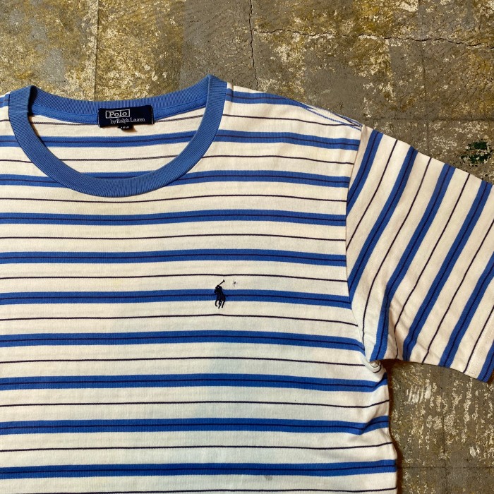90s ラルフローレン ボーダーリンガーtシャツ M相当 ライトブルー | Vintage.City 빈티지숍, 빈티지 코디 정보