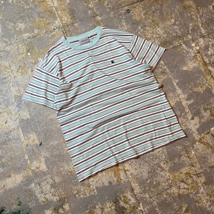 カーハート ボーダーtシャツ ヨーロッパ規格 ライトブルー S | Vintage.City 빈티지숍, 빈티지 코디 정보