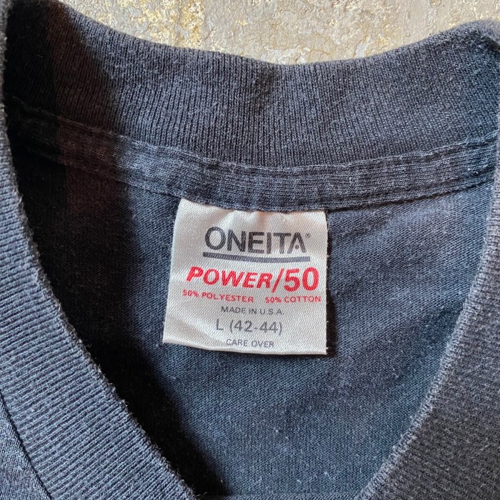 80s ONEITA オニータ tシャツ USA製 ブラック L グッドプリント | Vintage.City 古着屋、古着コーデ情報を発信