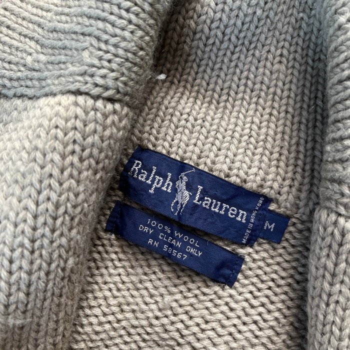 90's Ralph Lauren Shawl Collar Knit Cardigan ラルフローレン ショールカラーニット | Vintage.City 빈티지숍, 빈티지 코디 정보