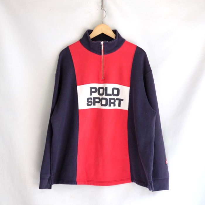 Polo Sport Ralphlauqen 90sコットンポリジップアップスウェットシャツ ...