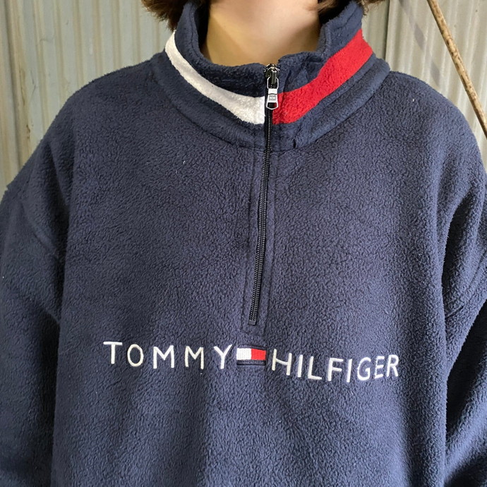 00年代 TOMMY HILFIGER トミーヒルフィガー ハーフジップ フリース