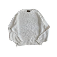 90s USA made / 《Eddie Bauer》white cotton knit エディーバウアー ニット コットンニット | Vintage.City 古着屋、古着コーデ情報を発信