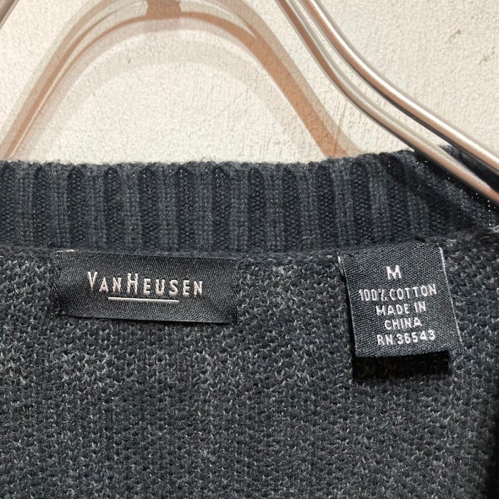 “VAN HEUSEN” Plaid Cotton Knit | Vintage.City 古着屋、古着コーデ情報を発信