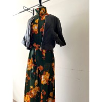70-80's Vintage Flower Pattern No Sleeve Flare Pants Jump-suit | Vintage.City 古着屋、古着コーデ情報を発信