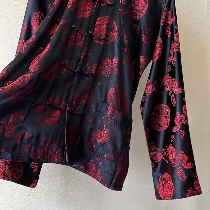Vintage Dragon Pattern China Shirt JKT | Vintage.City 古着屋、古着コーデ情報を発信