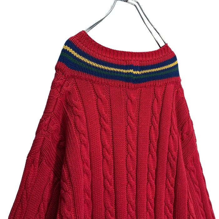 90s OLD GAP cotton tilden knit sweater | Vintage.City 古着屋、古着コーデ情報を発信