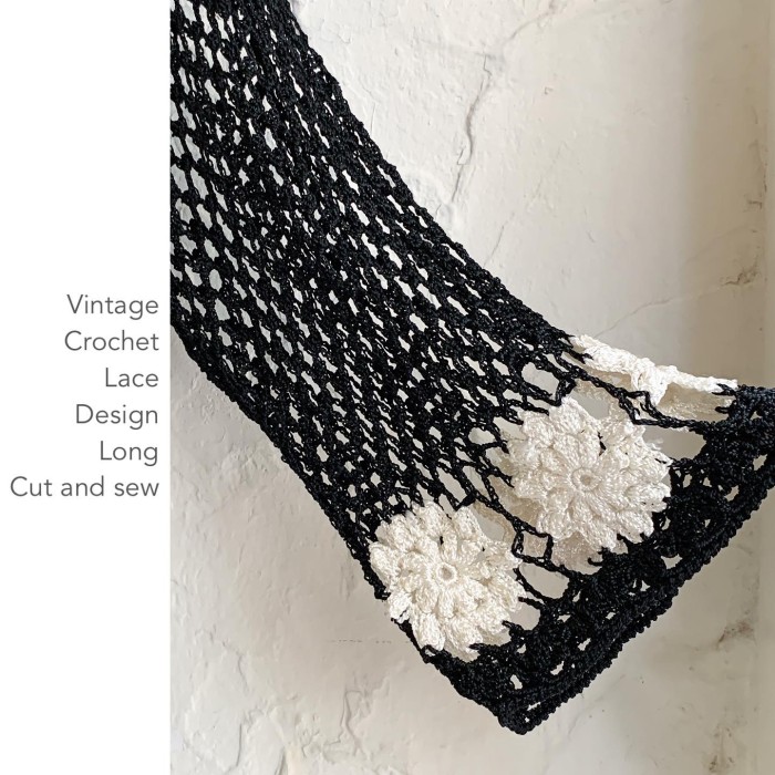 Embroidery Design Crochet Laceカットソー | Vintage.City 빈티지숍, 빈티지 코디 정보