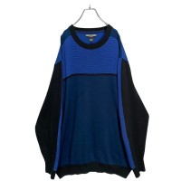 90s ALFANI L/S design cotton knit sweater | Vintage.City 古着屋、古着コーデ情報を発信