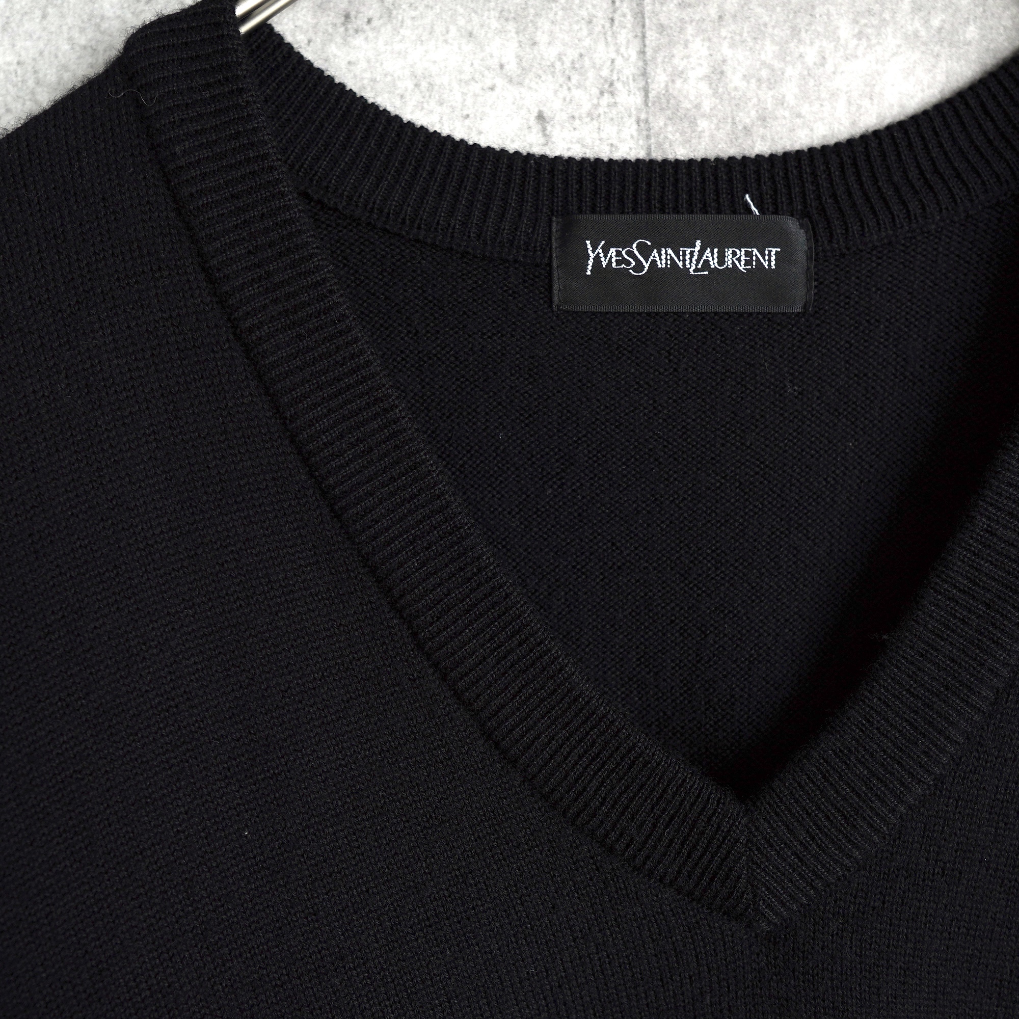 Yves Saint Laurent イヴサンローラン ニット セーター 90's ロゴ刺繡