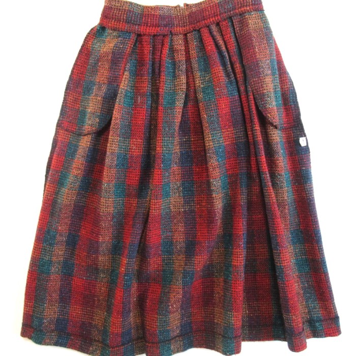 USA ツィードチェックギャザースカート | Vintage.City 古着屋、古着コーデ情報を発信