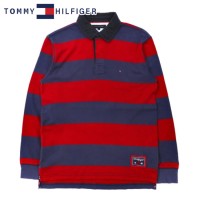 TOMMY HILFIGER ラガーシャツ L ネイビー ボーダー コットン | Vintage.City 빈티지숍, 빈티지 코디 정보