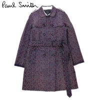 Paul Smith BLACK ゴム引きトレンチコート 40 ブラック 総柄 | Vintage.City 古着屋、古着コーデ情報を発信