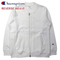 Champion リバースウィーブ ジップスウェットブルゾン L ホワイト コットン REVERSE WEAVE | Vintage.City 古着屋、古着コーデ情報を発信