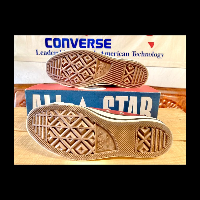 converse（コンバース） ALL STAR LEATHER （オールスター レザー）5 24cm 赤 90s USA 227 | Vintage.City 古着屋、古着コーデ情報を発信
