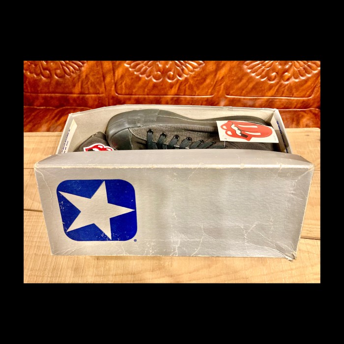 converse（コンバース） ALL STAR ROLLING STONES（オールスター ローリングストーンズ）6.5 25cm 黒 ハイカット 80s 銀箱 USA 198 | Vintage.City 빈티지숍, 빈티지 코디 정보