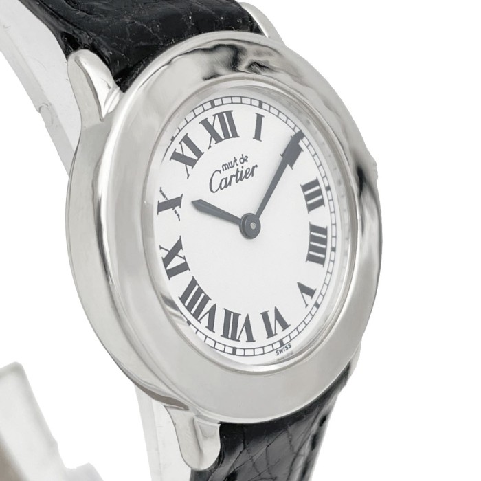 新品磨き済み Cartier カルティエ マスト2 ロンド レディース腕時計 QZ 925 レザーベルト 白文字盤 1806/PL11769 | Vintage.City 빈티지숍, 빈티지 코디 정보