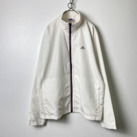 adidas ロゴ刺繍 ナイロンジャケット 白紫 XOT S1310 | Vintage.City 古着屋、古着コーデ情報を発信