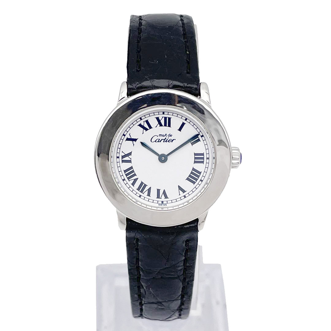 カルティエ マスト21 ロンド 925×革   レディース 腕時計
