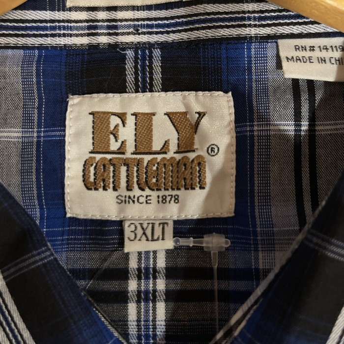 ELY CATTLEMAN チェック柄　長袖　ウエスタンシャツ　A742 | Vintage.City 빈티지숍, 빈티지 코디 정보