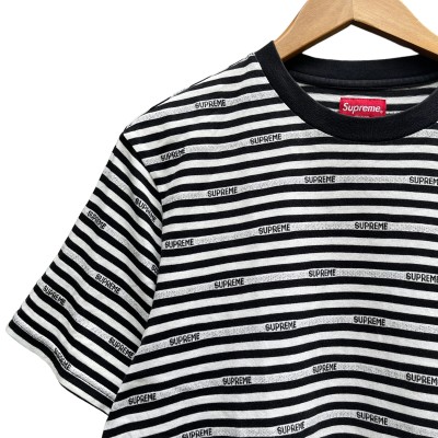 Supreme Logo Stripe S/S Top Tシャツ | Vintage.City