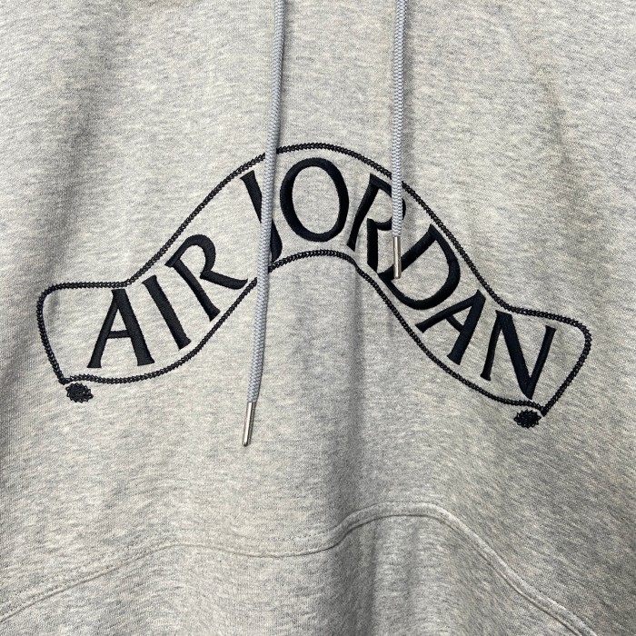 AIR JORDAN ジョーダン 刺繍ロゴパーカー ビッグサイズ グレー XXL 
