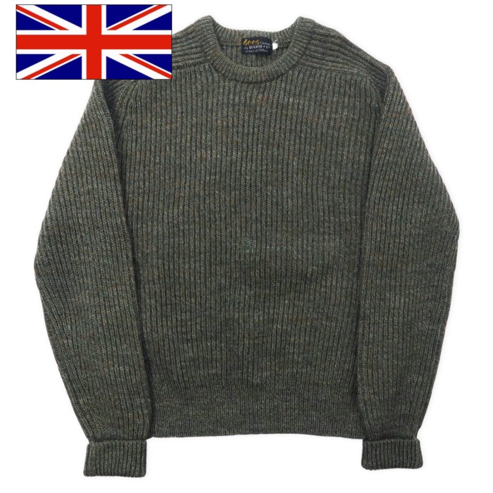 Vintage British Knit Sweater イギリス製 ケーブルニット セーター L