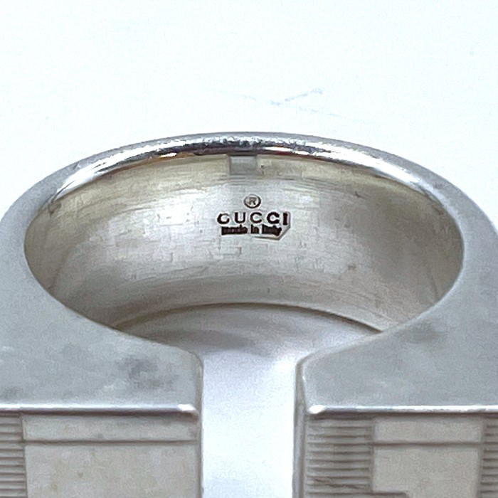 GUCCI GGロゴモチーフ リング 指輪 9号 シルバー 925 イタリア製