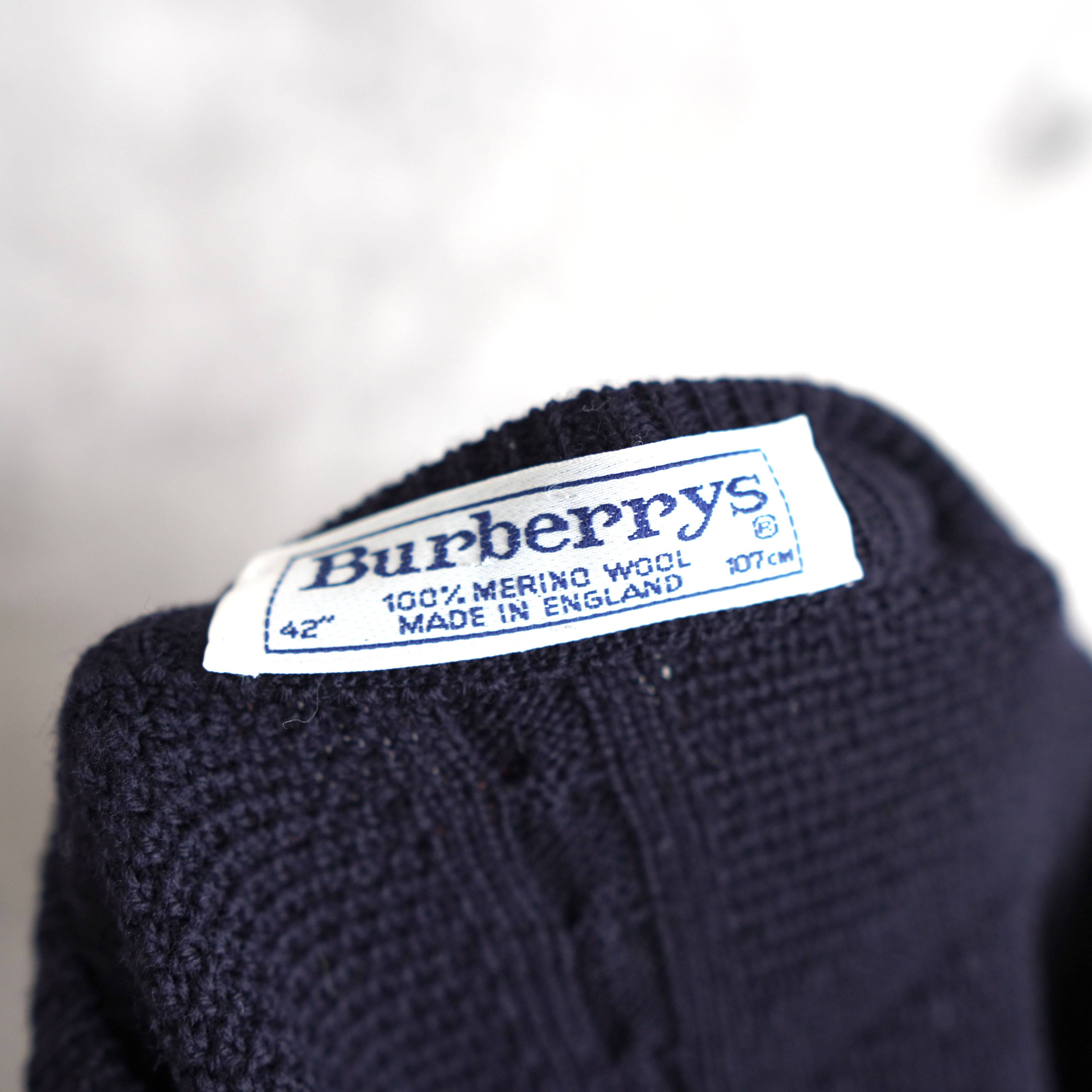 BURBERRY バーバリー ニット セーター ロゴ刺繡 ケーブル編み