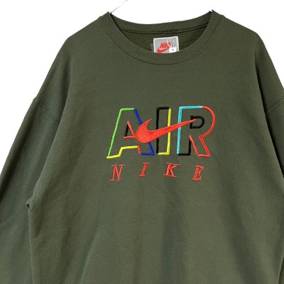 NIKE ナイキ スウェット XL 刺繍ロゴ センターロゴ 90s アースカラー ...