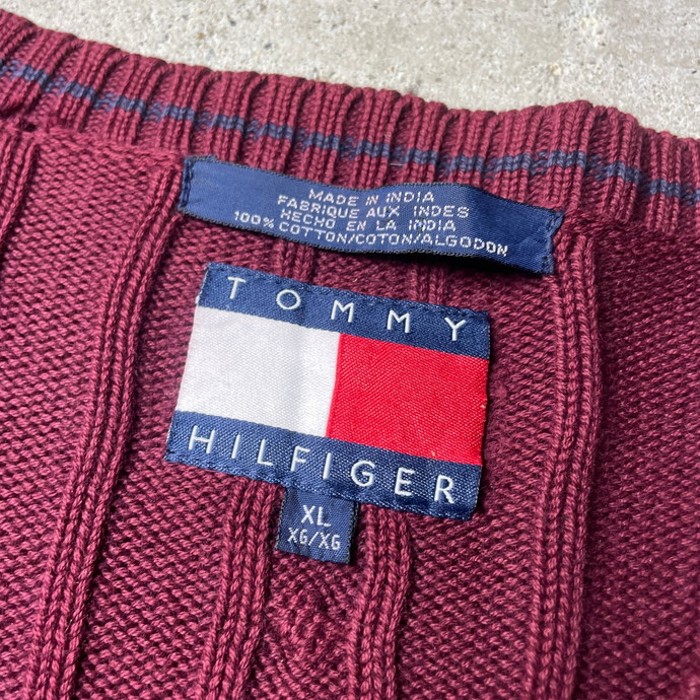 90年代 TOMMY HILFIGER トミーヒルフィガー コットンニットベスト メンズXL | Vintage.City 빈티지숍, 빈티지 코디 정보