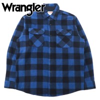 Wrangler authentics 90年代 フリースシャツ M ブルー ブラック チェック ポリエステル | Vintage.City 古着屋、古着コーデ情報を発信