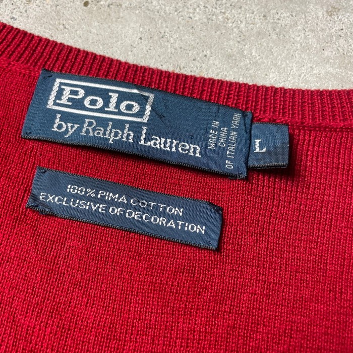 Polo by Ralph Lauren ポロバイラルフローレン ピマコットンニットベスト メンズL | Vintage.City 古着屋、古着コーデ情報を発信