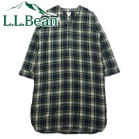 L.L.Bean フランネル シャツ ワンピース L グリーン タータンチェック コットン 107457 | Vintage.City 古着屋、古着コーデ情報を発信