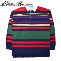 Eddie Bauer ビッグサイズ ラガーシャツ M マルチボーダー コットン 90年代 | Vintage.City 빈티지숍, 빈티지 코디 정보